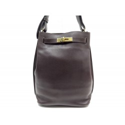 SAC A MAIN HERMES SO KELLY EN CUIR MARRON & DORE 