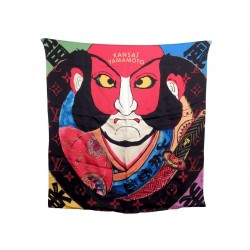 NEUF RARE FOULARD LOUIS VUITTON x KANSAI YAMAMOTO 2018 EN SOIE CARRE 70 CM SCARF