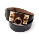 CEINTURE HERMES COLLIER DE CHIEN OU MEDOR T 70 CUIR BOX NOIR & DORE BELT 1730€