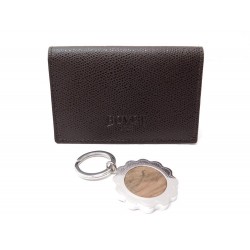 NEUF PORTE CARTE ET PORTE CLES MONTRE BOVET MARRON BROWN CARD & KEY HOLDER