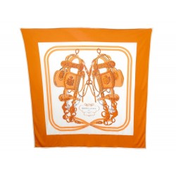 FOULARD HERMES BRIDES DE GALA CARRE JERSEY DE SOIE HUGO GRYGKAR SILK SCARF 575 