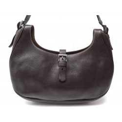 SAC A MAIN PRADA HOBO LUNE EN CUIR DE CERF GRAINE MARRON HAND BAG PURSE 1550€