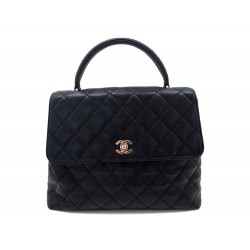 SAC A MAIN CHANEL GRAND TIMELESS A RABAT EN CUIR CAVIAR NOIR TOTE PURSE 3450€