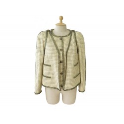 NEUF VESTE TAILLEUR CHANEL AVEC CRISTAUX SWAROVSKI LESAGE 38 40 M EN TWEED 6000€