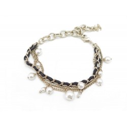 BRACELET CHANEL PERLES & CUIR 