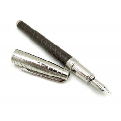 STYLO A PLUME ST DUPONT OLYMPIO EXTRA LARGE EN CUIR ALLIGATOR + ETUI PEN 1975€