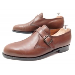 CHAUSSURES JM WESTON 531 9E 43 MOCASSINS A BOUCLE EN CUIR MARRON MONK SHOES 750€