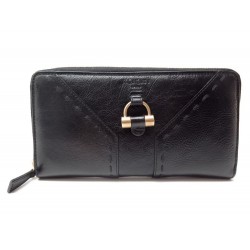 NEUF PORTEFEUILLE YVES SAINT LAURENT MUSE 164570 EN CUIR NOIR BLACK WALLET 485€